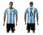 Argentina #6 Biglia Home Soccer Country Jerse
