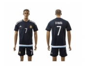Argentina #7 Di Maria Away Soccer Country Jersey