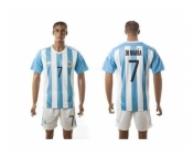 Argentina #7 Di Maria Home Soccer Country Jersey2