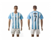 Argentina #7 Dybala Home Soccer Country Jersey1