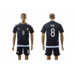 Argentina #8 Perez Away Soccer Country Jersey