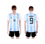 Argentina #9 Higuain Home Soccer Country Jersey