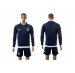 Argentina Blank Away Long Sleeves Soccer Country Jersey