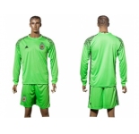 Argentina Blank Green Goalkeeper Long Sleeves Soccer Country Jersey