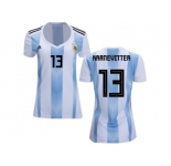 Women Argentina #13 Kranevitter Home Soccer Country Jersey