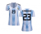 Women Argentina #23 A.MARCHESIN Home Soccer Country Jersey