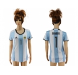 Women's Argentina #1 Romero Home Soccer Country Jersey