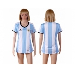 Women's Argentina Blank Home Soccer Country Jersey