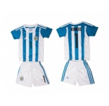 Argentina #1 Romero Home Kid Soccer Country Jersey1