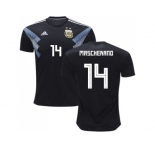 Argentina #14 Mascherano Away Kid Soccer Country Jersey