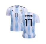Argentina #17 Otamendi Home Kid Soccer Country Jerseys