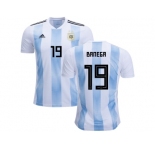 Argentina #19 Banega Home Kid Soccer Country Jerseys