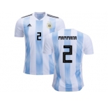 Argentina #2 Mammana Home Kid Soccer Country Jersey