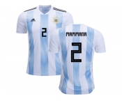 Argentina #2 Mammana Home Kid Soccer Country Jersey