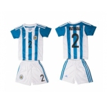 Argentina #2 Maydana Home Kid Soccer Country Jersey1