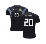 Argentina #20 Lo Celso Away Kid Soccer Country Jersey