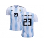 Argentina #23 A.Marchesin Home Kid Soccer Country Jersey