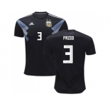 Argentina #3 Fazio Away Kid Soccer Country Jersey