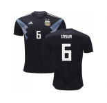 Argentina #6 Insua Away Kid Soccer Country Jersey