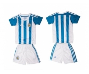 Argentina Blank Home Kid Soccer Country Jersey1