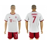 Bayern Munchen #7 Ribery White Soccer Club Jersey