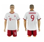 Bayern Munchen #9 Lewandowski White Soccer Club Jersey