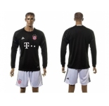 Bayern Munchen Blank Goalkeeper Black Long Sleeves Soccer Club Jersey