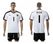 Austria #1 Ozcan White Away Soccer Country Jersey