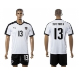 Austria #13 Suttner White Away Soccer Country Jersey