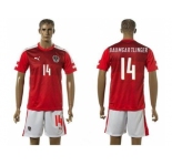 Austria #14 Baumgartlinger Red Home Soccer Country Jersey