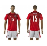 Austria #15 Prodl Red Home Soccer Country Jersey