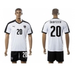 Austria #20 Sabitzer White Away Soccer Country Jersey