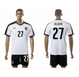 Austria #27 Alaba White Away Soccer Country Jersey