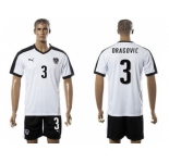 Austria #3 Dragovic White Away Soccer Country Jersey