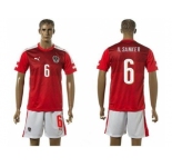 Austria #6 Il Sanker Red Home Soccer Country Jersey