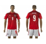 Austria #9 Okotie Red Home Soccer Country Jersey
