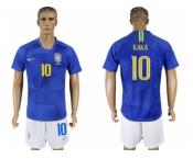 Brazil #10 Kaka Away Soccer Country Jersey