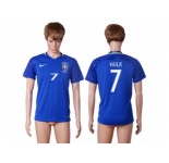 Brazil #7 Hulk Away Soccer Country Jersey