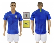 Brazil Blank Away Soccer Country Jersey
