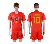Belgium #10 Hazard Red Soccer Country Jersey