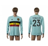 Belgium #23 Vermaelen Away Long Sleeves Soccer Country Jersey