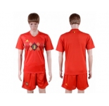 Belgium Blank Red Soccer Country Jersey