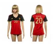 Women's Belgium #20 Bentekc Red Home Soccer Country Jersey