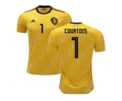 Belgium #1 Courtois Away Kid Soccer Country Jersey