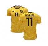 Belgium #11 Mirallas Away Kid Soccer Country Jerseys