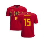 Belgium #15 Meunier Home Kid Soccer Country Jersey