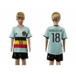 Belgium #18 Nainggolan Away Kid Soccer Country Jersey