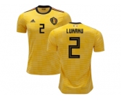 Belgium #2 Lukaku Away Kid Soccer Country Jersey