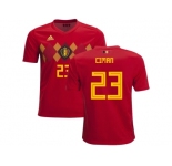 Belgium #23 Ciman Home Kid Soccer Country Jersey