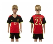 Belgium #23 Vermaelen Red Home Kid Soccer Country Jersey